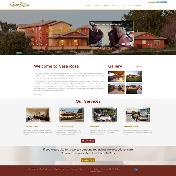 Casa Rosa Living website