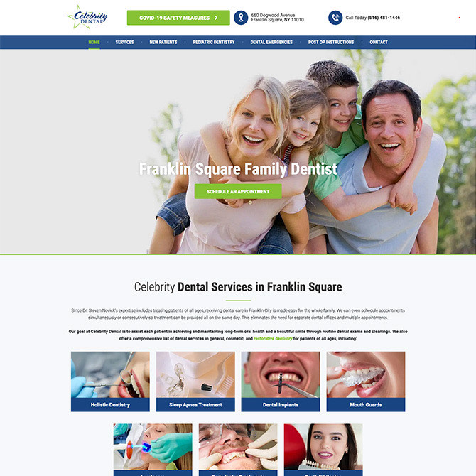 Celebrity Dental website