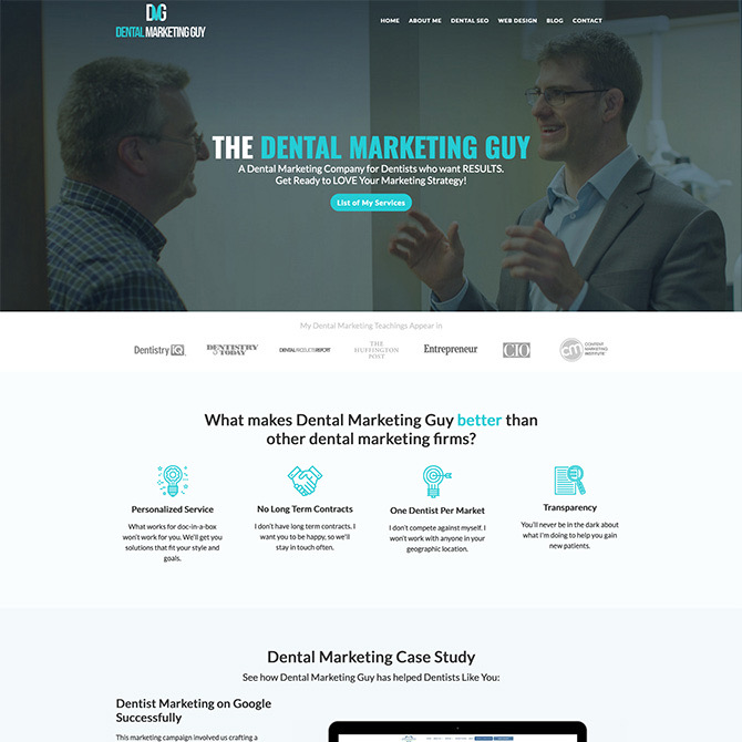 Dental Marketing Guy website