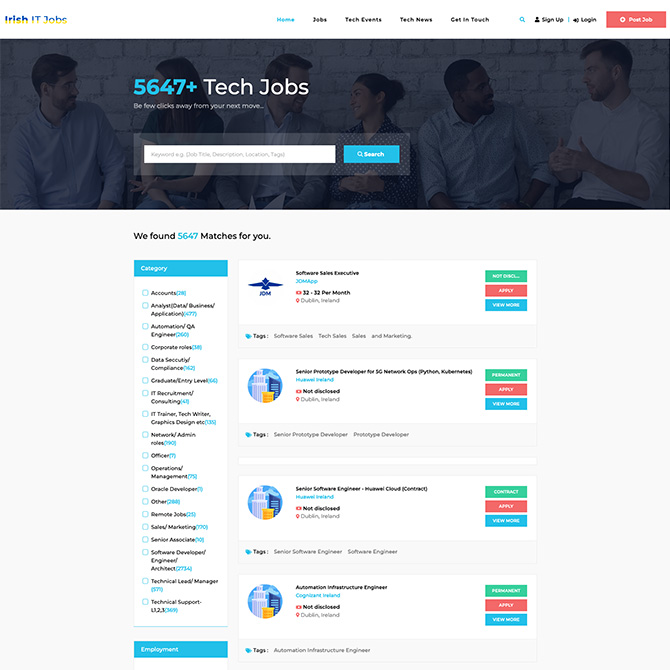 Irish IT Jobs website