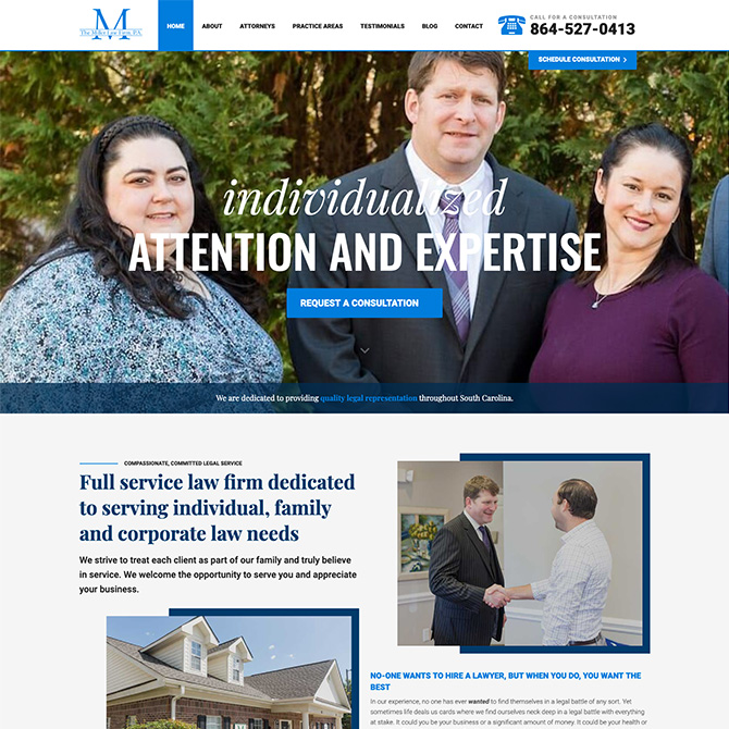 Miller Law Firm website