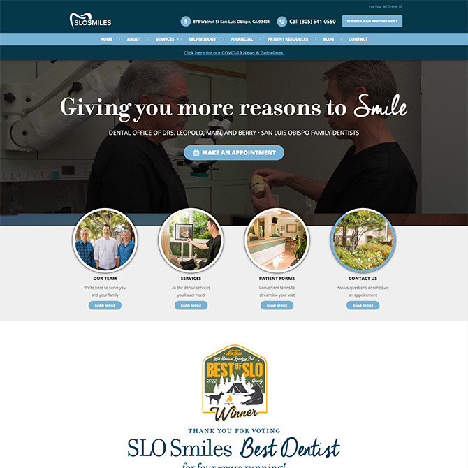 SLO Smiles website