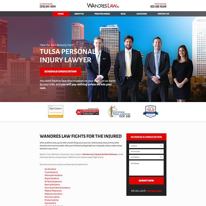 Wandres Law website