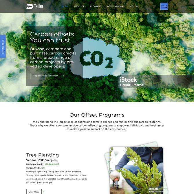 Carbon Teller website