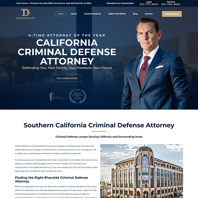 Delimon Law website