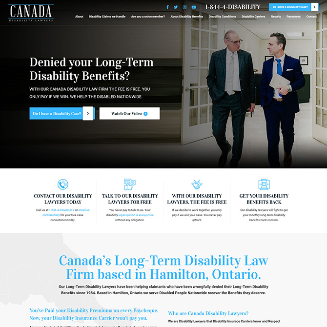 Canada Disability Lawyers website