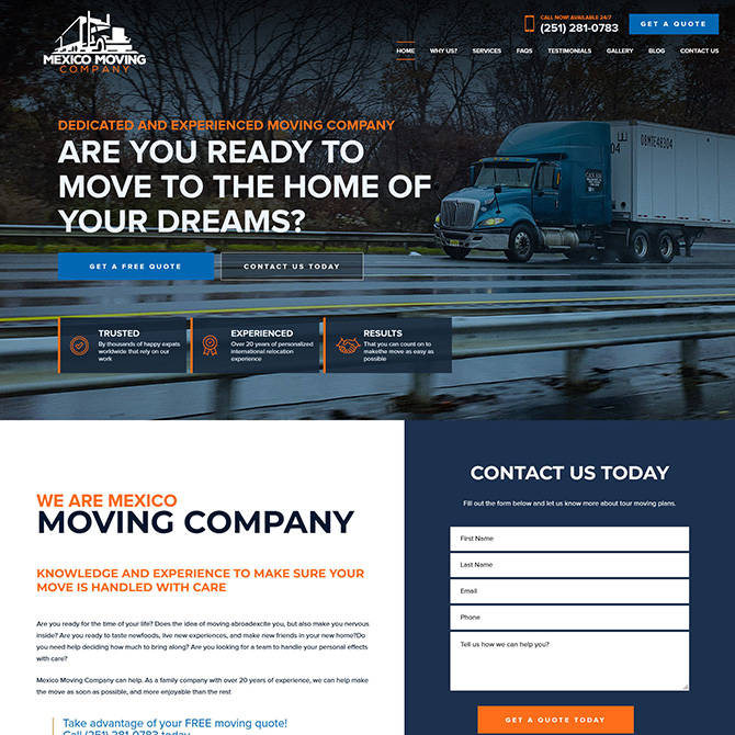 Global Movers website