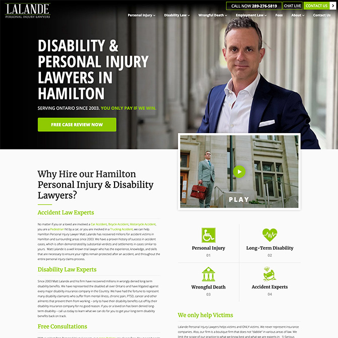 Hamilton Lawyers website
