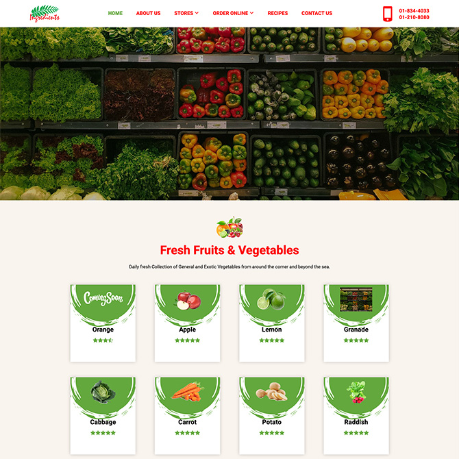Ingredients website