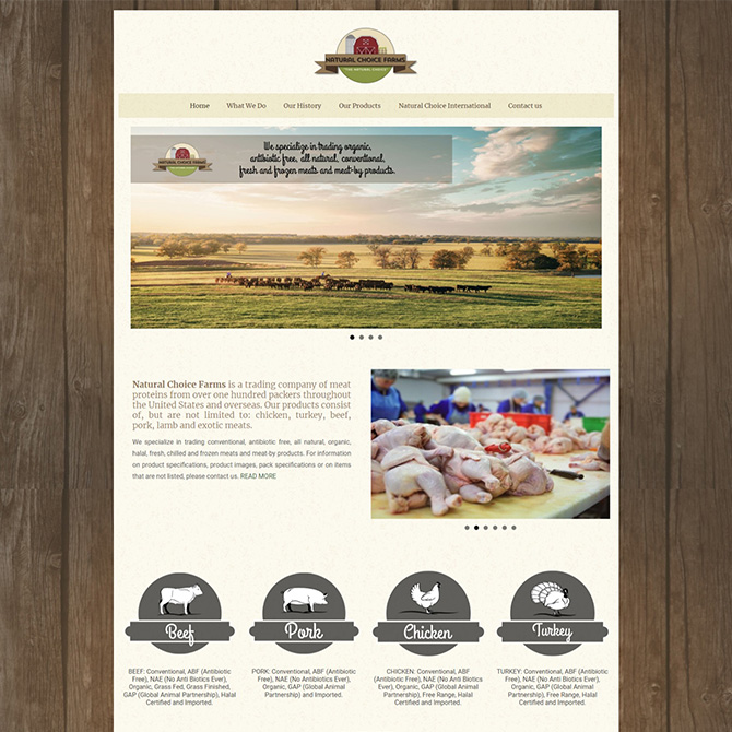 Natural Choice Farms website