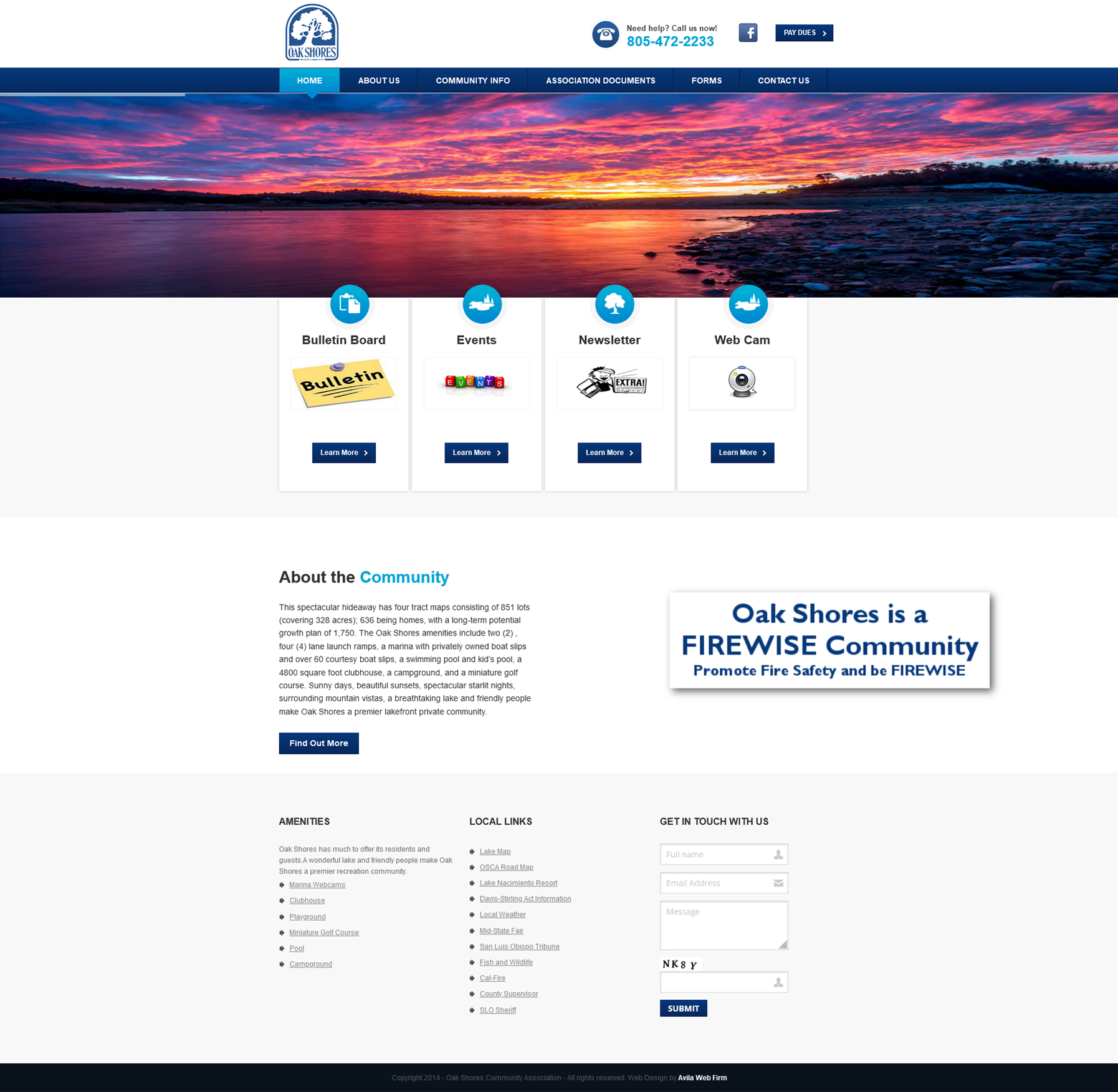 Oak Shores website