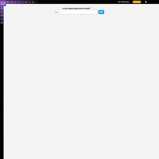 Responsive tool website