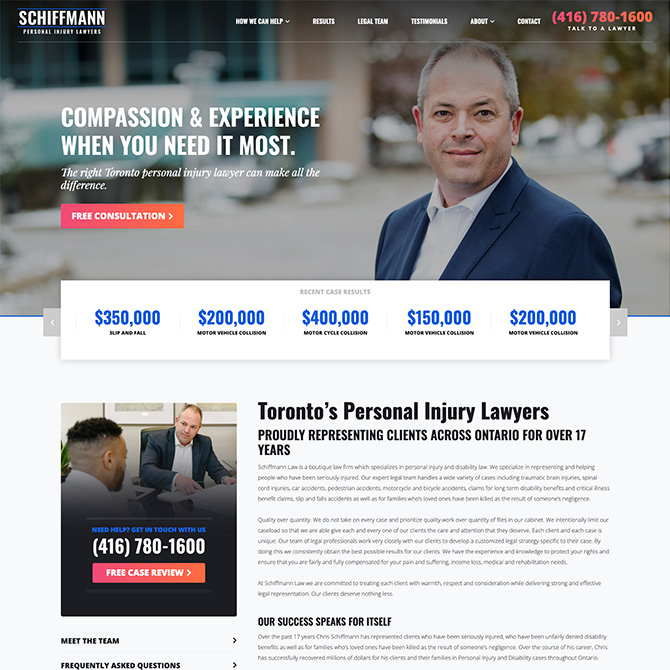 Schiffmann Lawyers website