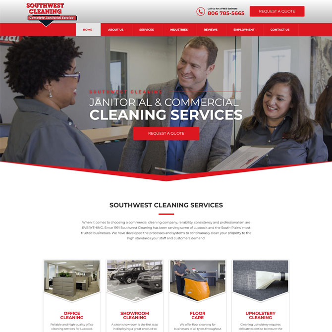Southwest Cleaning website