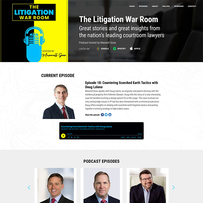 The Litigation War Room website